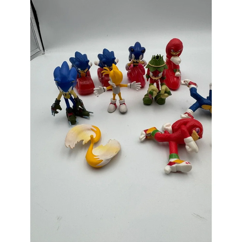 Sonic‎ the Hedgehog Figure Lot Jakks Pacific McDonald's 2021 Tails Knuckles SEGA